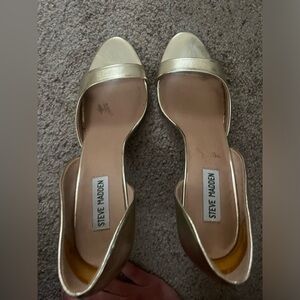 Steve Madden Gold Heels Size 10